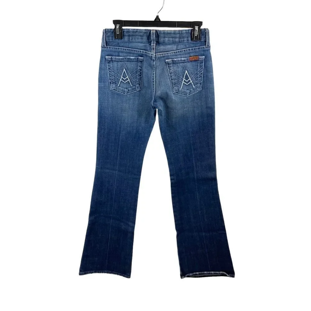 7 For All Mankind Ladies Boot Cut Medium Wash Jeans‎ Size 26
